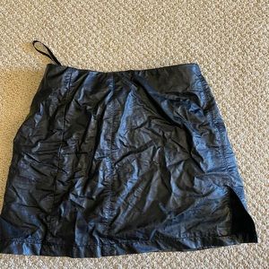 Black leather mini skirt size xs